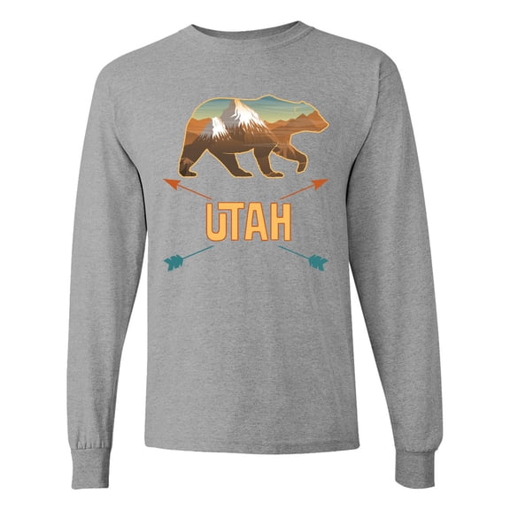 Inktastic Utah Vacation Bear Silhouette Long Sleeve T-Shirt