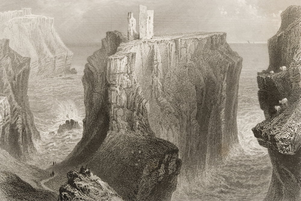 Dunseverick Castle County Antrim Ireland Drawn By WHBartlett Engraved By R Wallis From The Scenery And Antiquities Of Ireland By NPWillis And JStirling CoyneIllustrated From Drawings By WHBartlett Pub