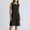 Black, variant on ITSAME Women's Mini Dress, Sleeveless Crew Neck Cotton Linen Summer Casual Loose Dresses Black 2XL