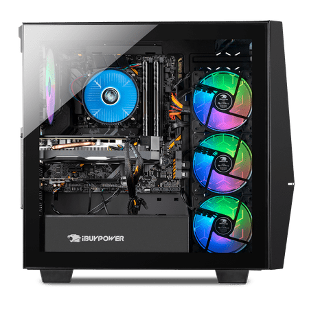 iBUYPOWER - Slate 4 Gaming Desktop - AMD Ryzen 5 3600 - 16GB Memory - AMD Radeon RX 580 8GB - 1TB HDD + 240GB SSD
