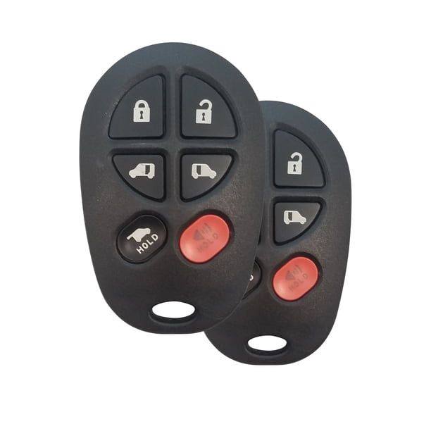 REMOTE STORE Pair Of 6 Button Replacements For TOYOTA SIENNA Keyless 
