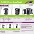 thumbnail image 6 of Cafe Fill Deluxe Stainless Steel Reusable Coffee Pod Micro-Etched Metal Filter Compatible with Keurig & Select Other Models, 6 of 6