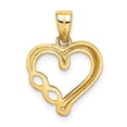 thumbnail image 3 of 14K Yellow Gold Infinity Design Heart Pendant, 3 of 4