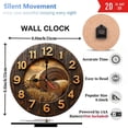 thumbnail image 3 of Rustic Hay Bale Farm Wall Clock 10-Inch Silent Wooden Wall Clock, Battery Operated (AA Batteries Not Included), Artistic Home Decor, 3 of 7