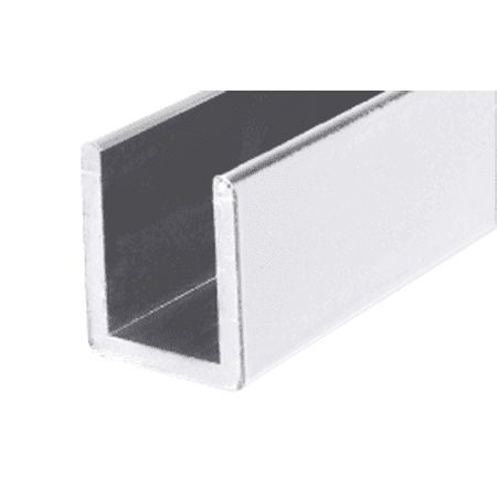 

Brixwell SDCD3812BA-CCP12 Brite Anodized Frameless Shower Door Aluminum Deep U-Channel for 3/8 Thick Glass - 12 Stock Length