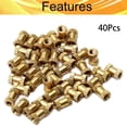 thumbnail image 4 of Wekity Knurled Insert Nuts, Female Thread Brass Embedment Nut M2.5x6mm H x 3.8mm OD Heat Set Insert Nut for Printing 3D Printer and More Projects 40Pcs-0621, 4 of 5