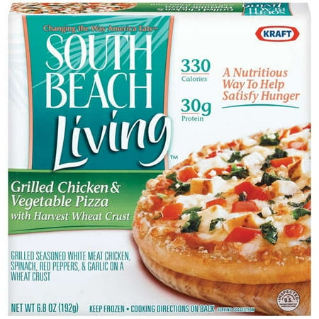 South Beach Living Pizza: W/Harvest Wheat Crust Grilled Chicken & Vegetable, 6.8 oz