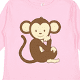 thumbnail image 4 of Inktastic Monkey Thinking Boys or Girls Long Sleeve Toddler T-Shirt, 4 of 5
