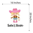 thumbnail image 4 of Little Cowgirl Roper Personalized Name Cowboy Chaps Rodeo Horse Pony Bull Steer Stallion Roper Holiday Gift Decorating Ideas Bedroom Wall Decal Sticker - Size: 16 In X 20 In, 4 of 5