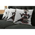 thumbnail image 2 of Ambesonne African Throw Pillow Cover 4 Pack, Dress Lady, 16", Charcoal Grey Vermilion, 2 of 6