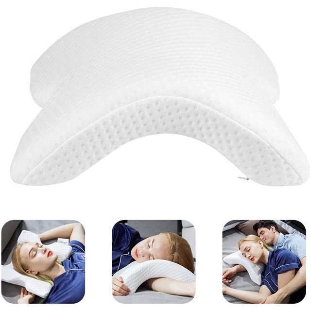 Almohada de espuma viscoelástica, almohada cervical para el cuello, cojín curvo en forma de U, almohada de presión de rebote lento 6 en 1, almohada cervical antipresión para protección de manos y cuel JFHHH pequeña