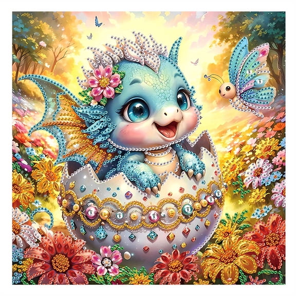 Eggshell Dinosaur Boy Diamond Art Painting Kit