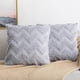 thumbnail image 1 of SZTXJ gray Set of 2 Faux Wool and Velvet Cushion Covers, Soft Plush Decorative Pillow Case with Wave Pattern, 45x45CM, 1 of 5
