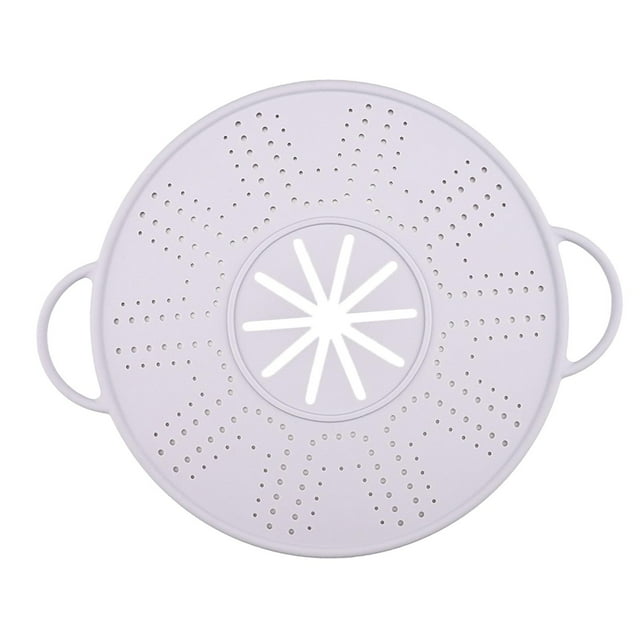 Tapa de silicona antiderrames, multifuncional, para cocinar y freír violeta