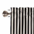 thumbnail image 5 of Tier Curtains 45 Inches Long, Black Striped Window Treatment Curtain Drapes, Modern Simple Farmhouse Beige Vintage Window Half Privacy Curtains for Bedroom Bathroom, 42"x45", 2 Panels, 5 of 7