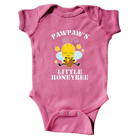 

Inktastic Cute Bee Pawpaw s Little Honeybee with Stars Gift Baby Boy or Baby Girl Bodysuit