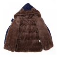thumbnail image 4 of Little Boys Girls Down Jacket Winter Lamb Fleece Snowsuit Coat Hood Thick Warm Outerwear For 2-7 Years, 4 of 5