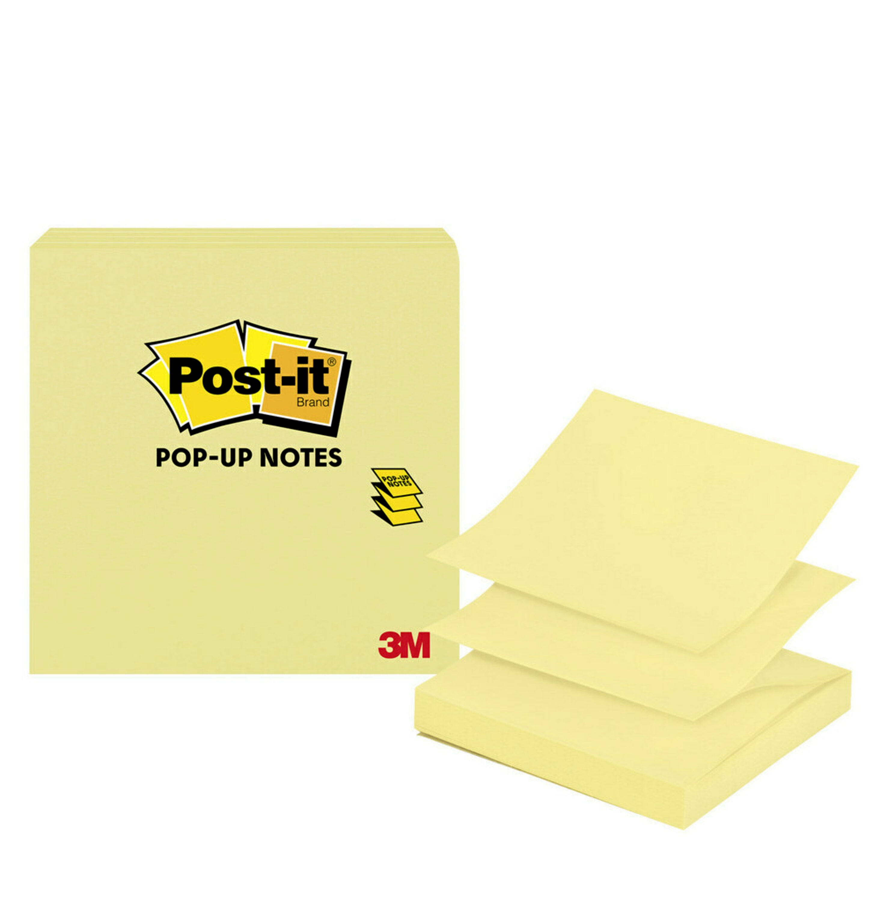 Postit Super Sticky Popup Notes, 3" x 3", Canary Yellow