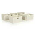 thumbnail image 2 of Bacs de rangement brun roux – Ensemble de 5, 2 of 2