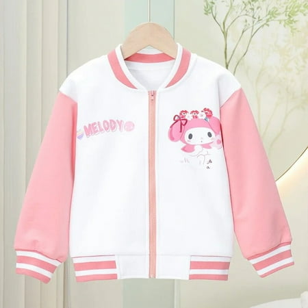 

Anime Sanrios My Melody Kuromi Kawaii Autumn Winter Girl Three-Piece Kids Suit Jk Pleated Skirt Shirt Jacket Set Toddler Clothes