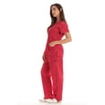 thumbnail image 2 of Just Love Women's Scrub Sets Medical Scrubs (Tie Back) (1X, Red), 2 of 2