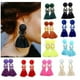thumbnail image 2 of VERDANVERSE Aretes Etnicos De Borlas Con Amarillo Estilo Bohemio Para Uso Diario, 2 of 8