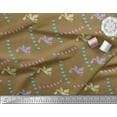 thumbnail image 2 of Soimoi Poly Crepe Fabric Small Bird,Fish & Heron Bird Print Sewing Fabric Yard 52 Inch Wide, 2 of 3