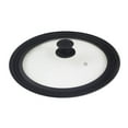 thumbnail image 2 of Tapa universal para sartenes Tapa de vidrio templado con borde de silicona resistente 28 a 30 a 32CM, 2 of 9