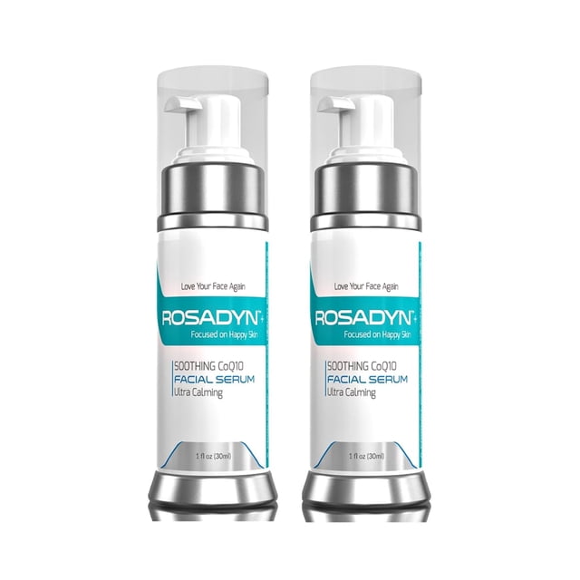 Rosadyn Suero para la rosácea, paquete de 2 | Gel hidratante facial calmante y crema antienvejecimiento en uno, con ingredientes naturales y orgánicos