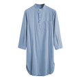 thumbnail image 1 of Ketyyh-chn99 Peignoir à Capuche pour Homme Chemise à Manches Longues à Boutons de Couleur Unie Chemise de Nuit Peignoir Taille pour 2TG, Rouge Melon D\'eau, 1 of 5
