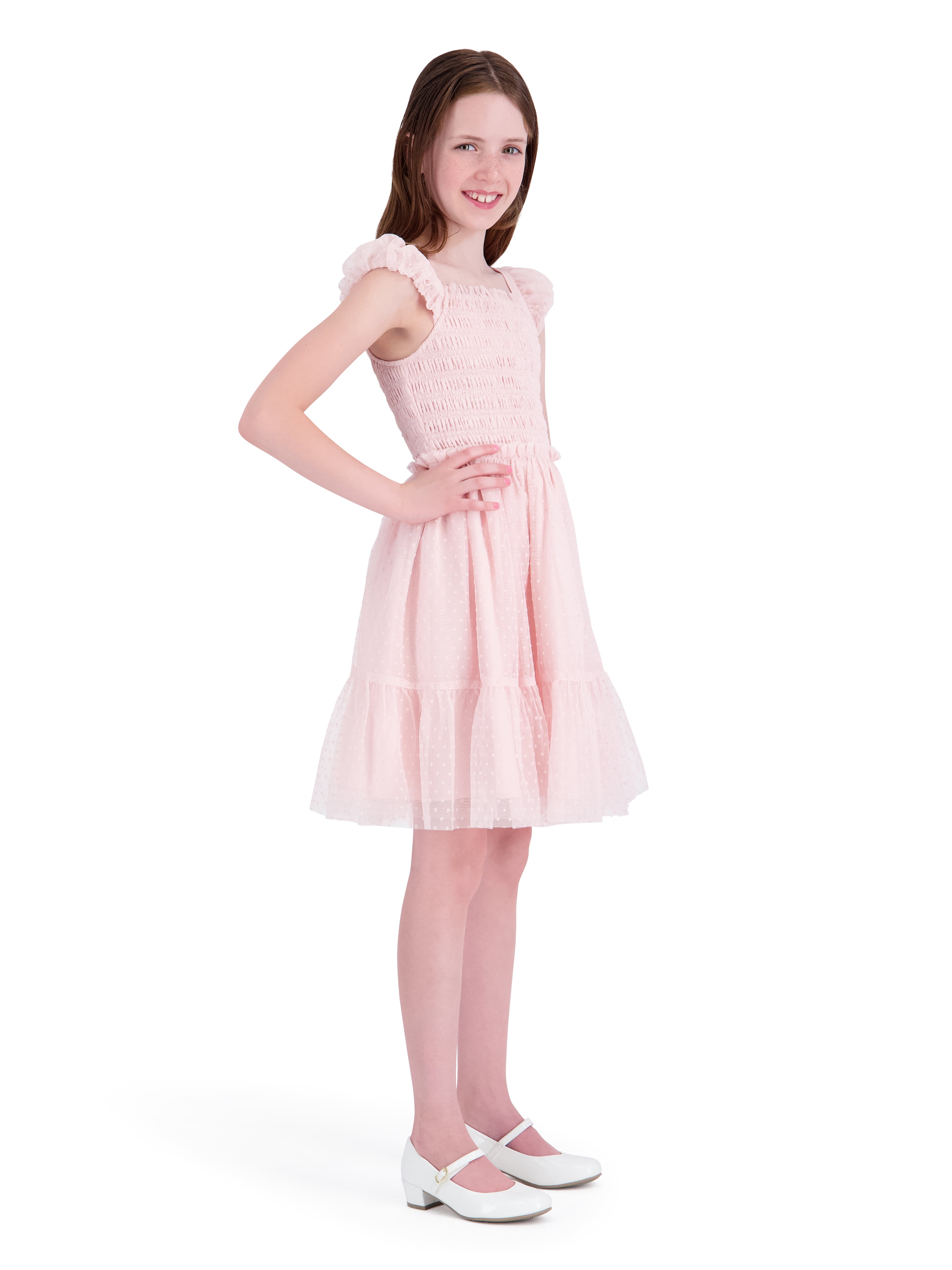 Kensie Girl Sleeveless Swiss Dot Mesh Dress, Sizes 4-16