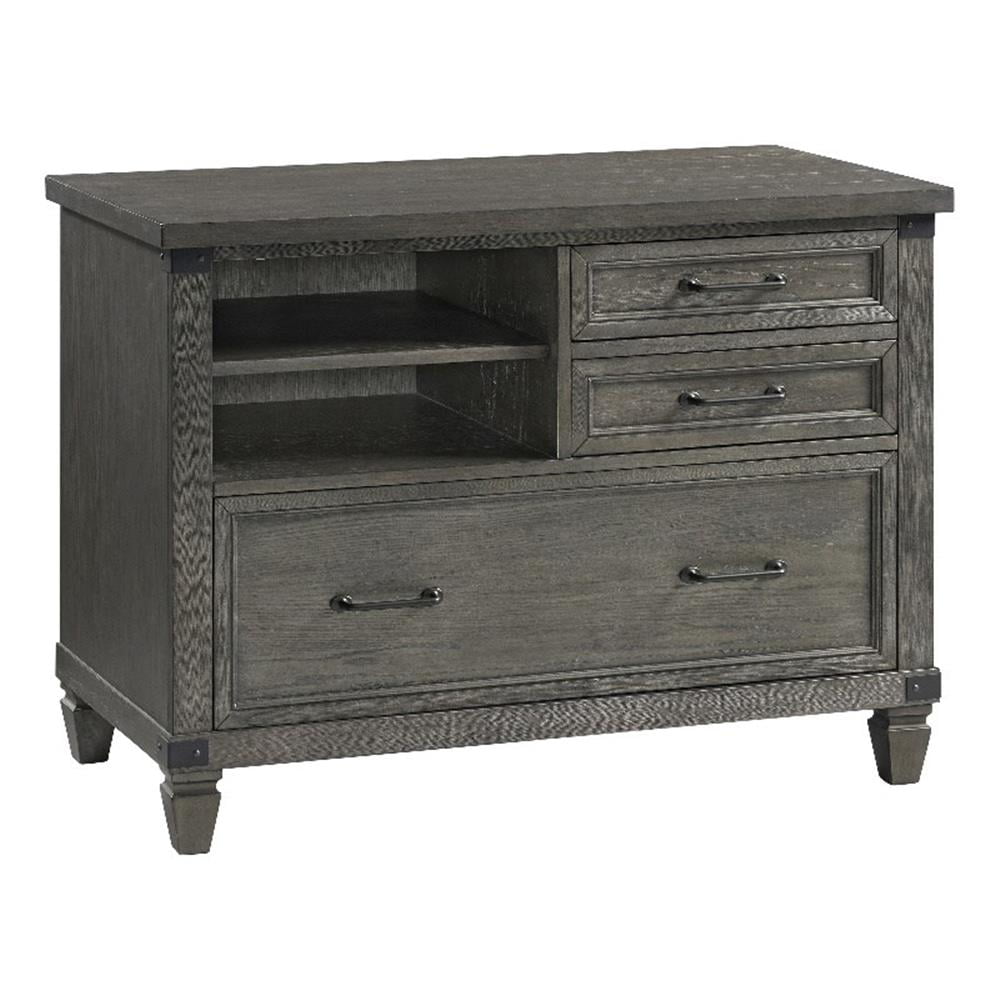 Intercon Furniture Foundry Home Office 42" Wood Lateral File Cabinet in Pewter