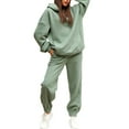 thumbnail image 4 of Blotona Women 2 Piece Jogger Set Long Sleeve Hoddie Sweatshirt Oversized Pullover Matching Sweatpants Tracksuit for Teen Girl, 4 of 8
