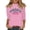 Pink, variant on Women's T-Shirts America 250 Patriotic Flag Graphic Crew Neck 3/4 Sleeve Anniversary Top