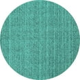 thumbnail image 1 of Ahgly Company Indoor Round Oriental Turquoise Blue Industrial Area Rugs, 5' Round, 1 of 4