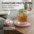 thumbnail image 4 of Silicone Coasters for Drinks[4 Pack]- Cup Mat for Tabletop Protection-Non-Slip, Non-Stick, Coffee Table Decor, Great Gift for Valentine's Day or Anniversary, Soft Pink, 4 of 6