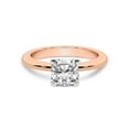 thumbnail image 3 of IGI Certified 6 Carat Cushion Shape Lab Grown Diamond Engagement Ring | 14K Rose Gold | Cordelia Knife Edge Solitaire Diamond Ring | FG-VS1-VS2 Quality Friendly Diamonds, 3 of 6