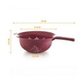 thumbnail image 2 of YBM Home Deep Plastic Colander for Washing and Draining Pasta, 9.75 inch - Red, 2 of 8
