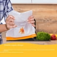 thumbnail image 1 of Bolsa de conservación de alimentos de PEVA transparente esmerilada para almacenar refrigerios, bolsa sellada para almacenar alimentos congelados en el refrigerador, 1 of 4