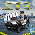 thumbnail image 4 of Joyracer 24V Ride-on Toys w/ Remote Control, 2-Seater Battery Powered Ride on Truck, Electric Police Car for Kids, Interphone, Siren Sound, Lights, Music, Gift, Black, 4 of 16