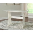 thumbnail image 3 of Linon Weston 3-Piece Farmhouse Indoor Corner Dining Nook with 5-Piece Cushion Set, White/Capri Blue, 3 of 28