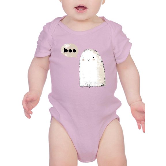 Boo. Retro Style Cute Ghost Bodysuit Infant -Image by Shutterstock,  18 Months