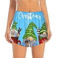 thumbnail image 3 of Uemuo Merry Christmas Gnome Pattern Women's Athletic Shorts High Waisted Running Shorts with Liner Pockets Gym Elastic Workout Shorts-Small, 3 of 9