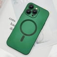 thumbnail image 3 of Magnetic case for iPhone 13 Pro Max Phone Case for Women, Matte Luxury Soft Metallic Luster Design with Camera Lens Protector, Compatible with Magsafe Case for iPhone 13 Pro Max 6.7"-Green, 3 of 7