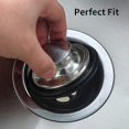 thumbnail image 3 of Kitchen Sink Plug Stopper, Stainless Steel Sink Stopper Plug, 3 Pcs Kitchen Plug for Sink, Large Wide Rim 3.46" Diameter, 3 of 5