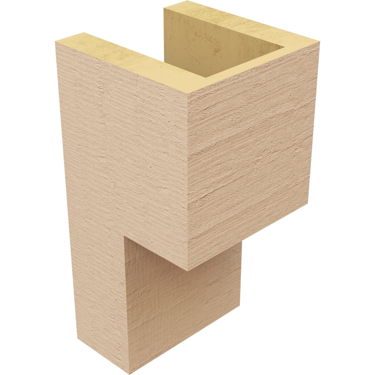 5"W x 5"D x 10"H Wide Chapel Hill Rough Cedar Woodgrain TimberThane Corbel, Primed Tan