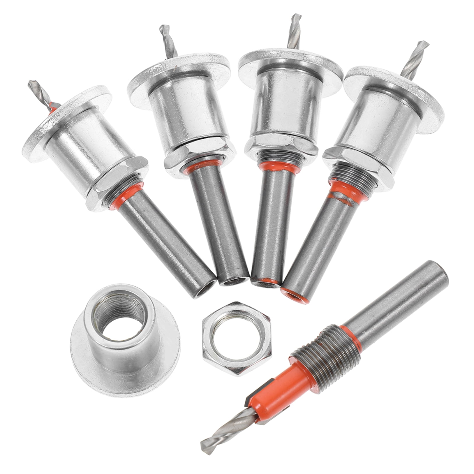 WORGEOUS 5-Piece Countersink Drill Bit Set with Reverse Function for Accurate Wood and Metal Drilling Projects