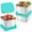 Blue, variant on Uklsqma 3-Pack 6oz Stainless Steel Snack Containers with Silicone Lids | Leakproof & Easy Open | Small Metal Food Storage for Kids Lunch, Office, Travel, School
