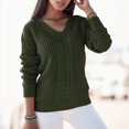 thumbnail image 2 of Vestido Gibobby de mujer Top Suelto de manga Larga corte holgado cuello redondo manga siete verde M, 2 of 5