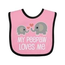 Inktastic Peepaw Grandpa Loves Me Cute Boys or Girls Baby Bib